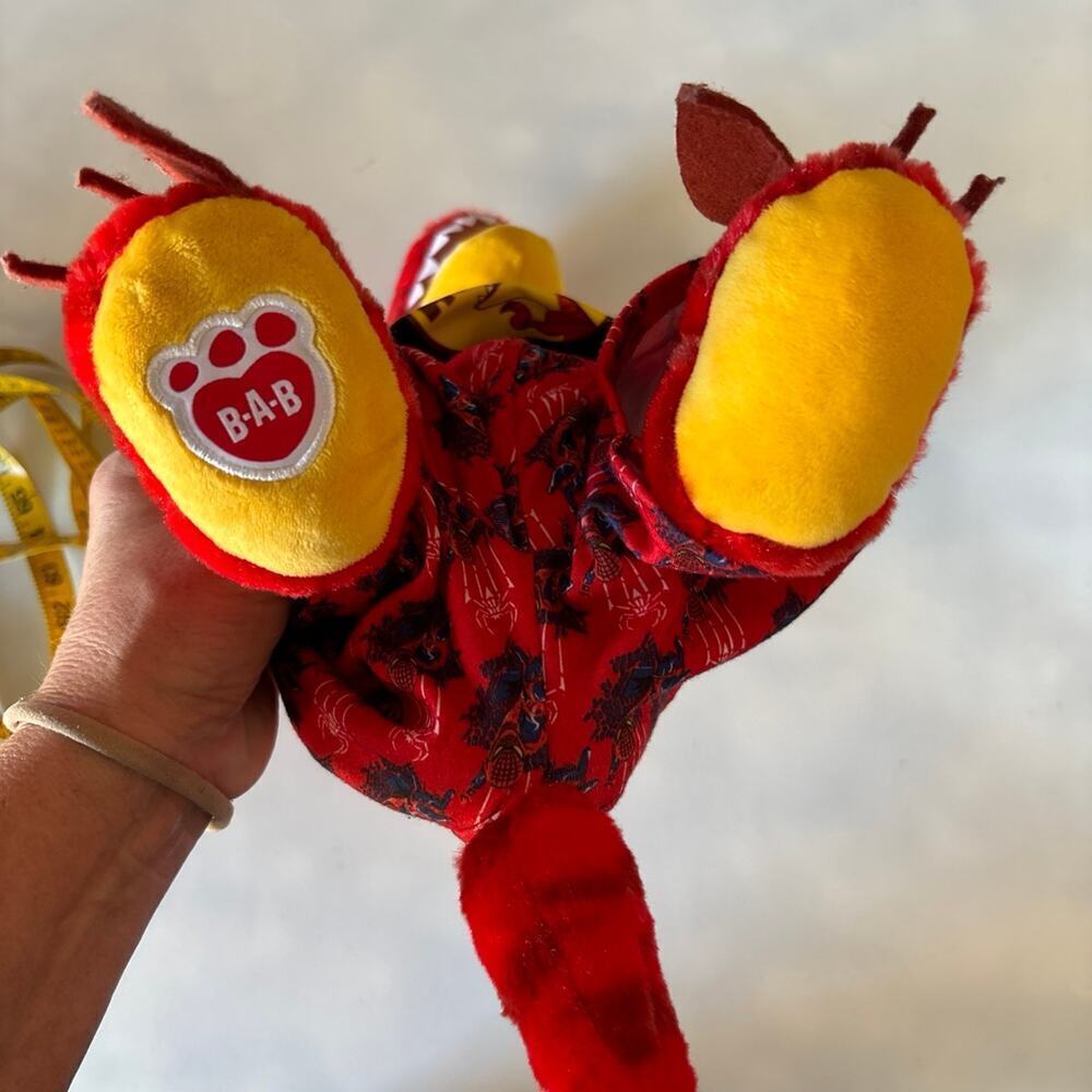 Build-A-Bear Workshop Raptor Stuffed Animal in Red - Picture 6 of 6
